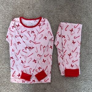 Laura Ashley Red and White Candy Cane Kids Pajamas